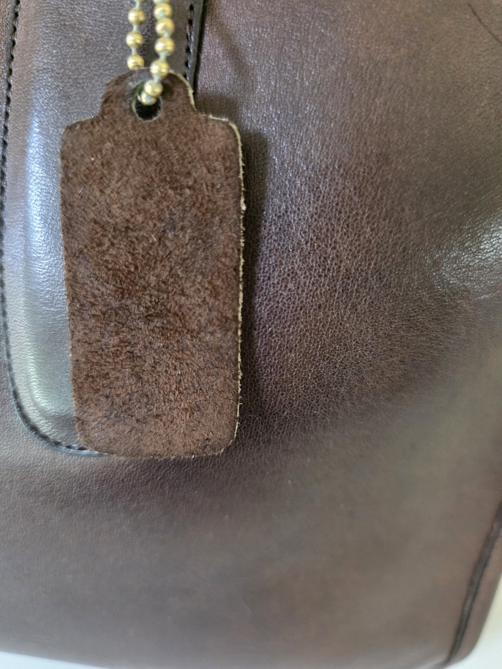 Vintage Coach Slim Satchel NYC Mahogany Glove Tanned Leather Top Handle Brief - Picture 9 of 16